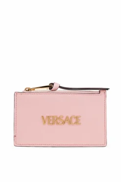 Versace RÓŻOWY Skórzane etui na karty