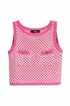 Versace RÓŻOWY Top z kieszeniami
