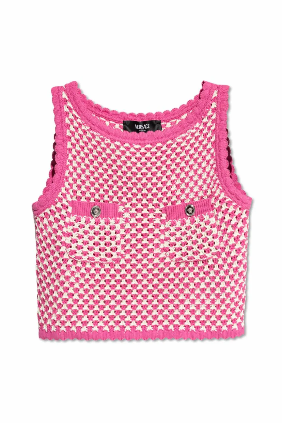 Versace RÓŻOWY Top z kieszeniami