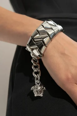 Versace SREBRNY Bransoletka z motywem głowy Meduzy