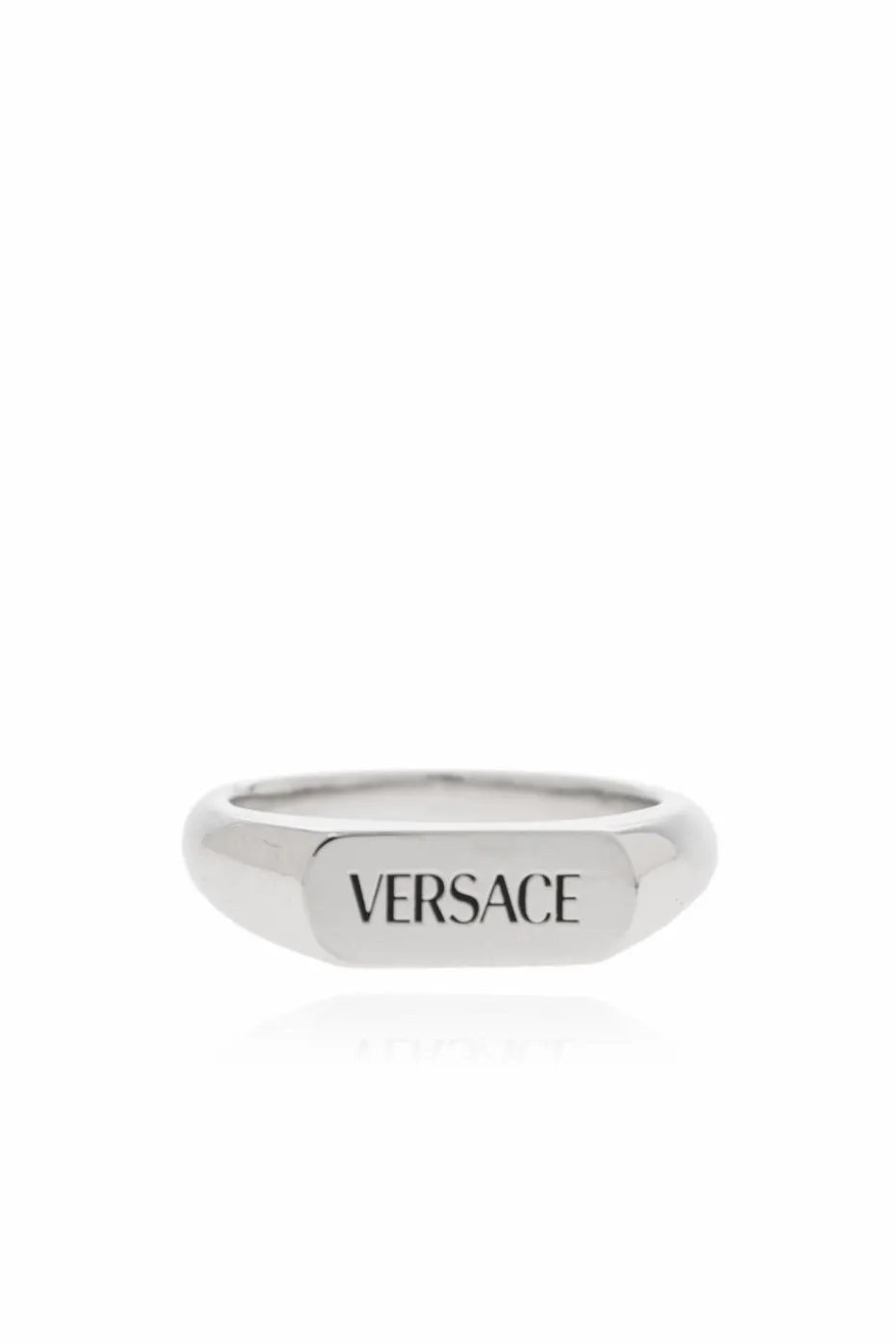 Versace SREBRNY Pierścień z logo