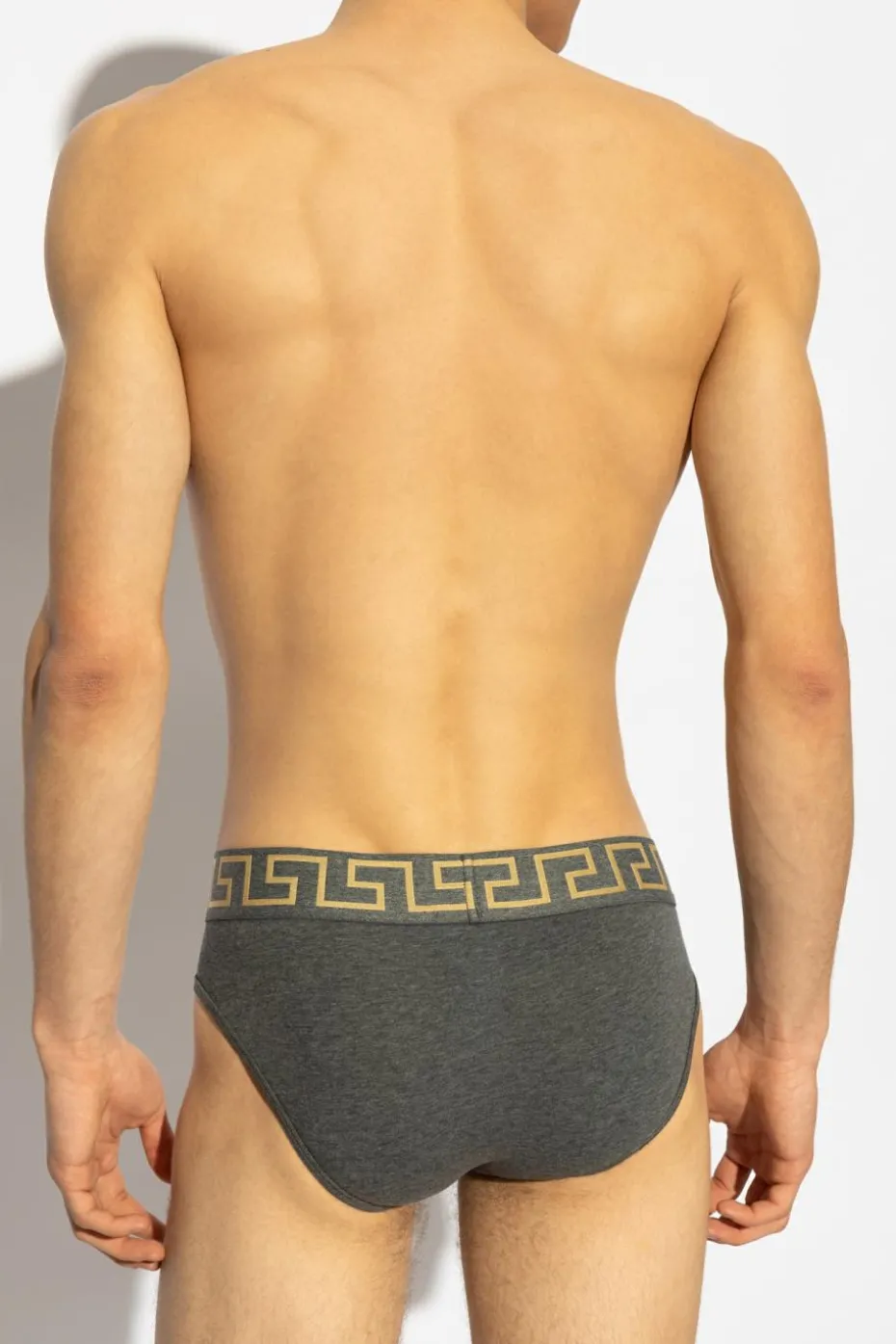 Versace SZARY Bawełniane slipy