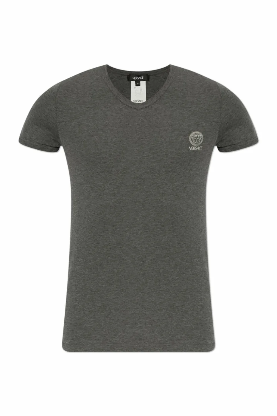 Versace SZARY Bawełniany t-shirt bieliźniany