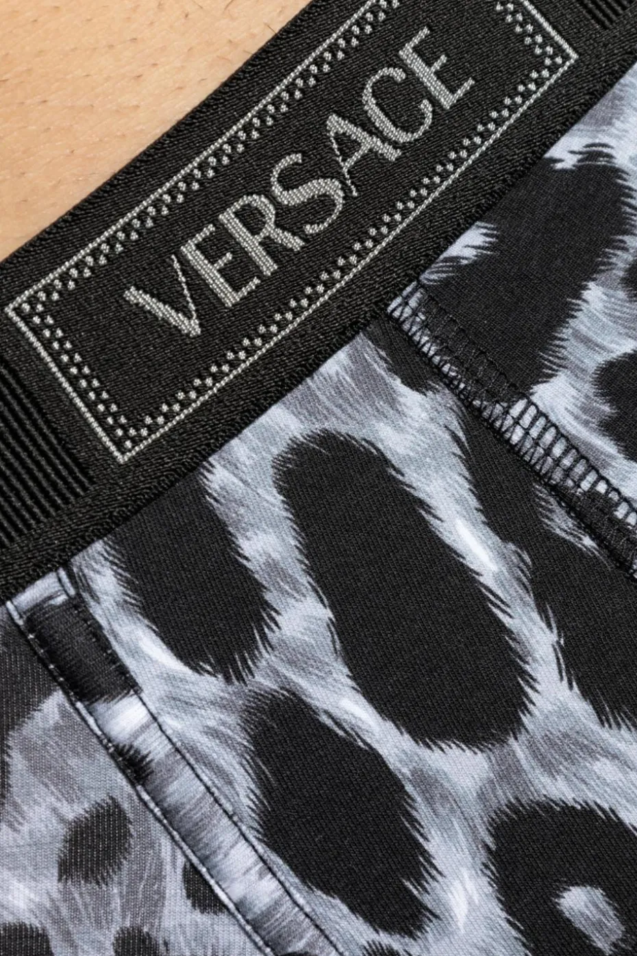 Versace SZARY Bokserki z motywem zwierzęcym