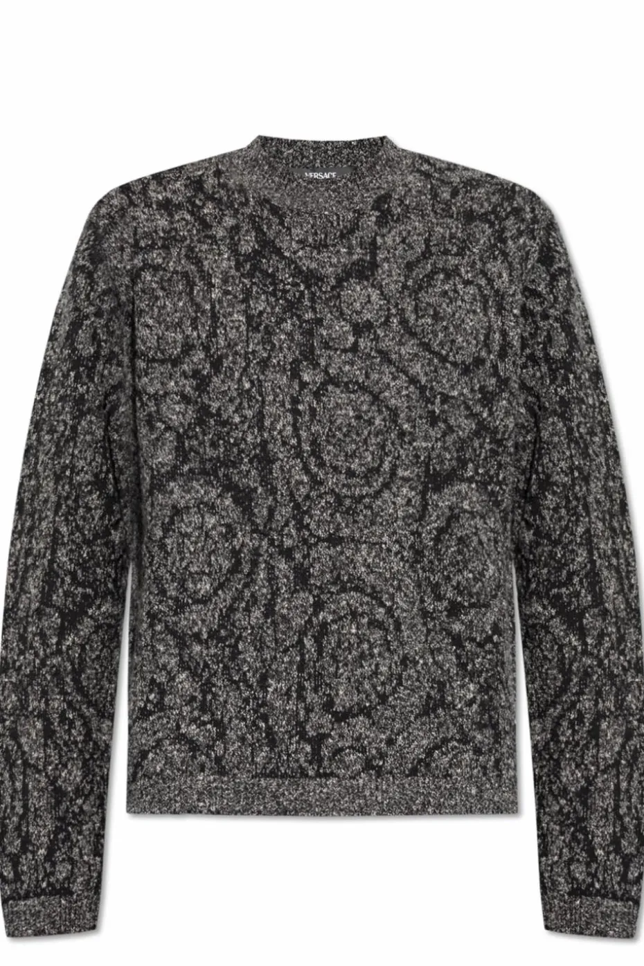 Versace SZARY Sweter z motywem `Barocco`