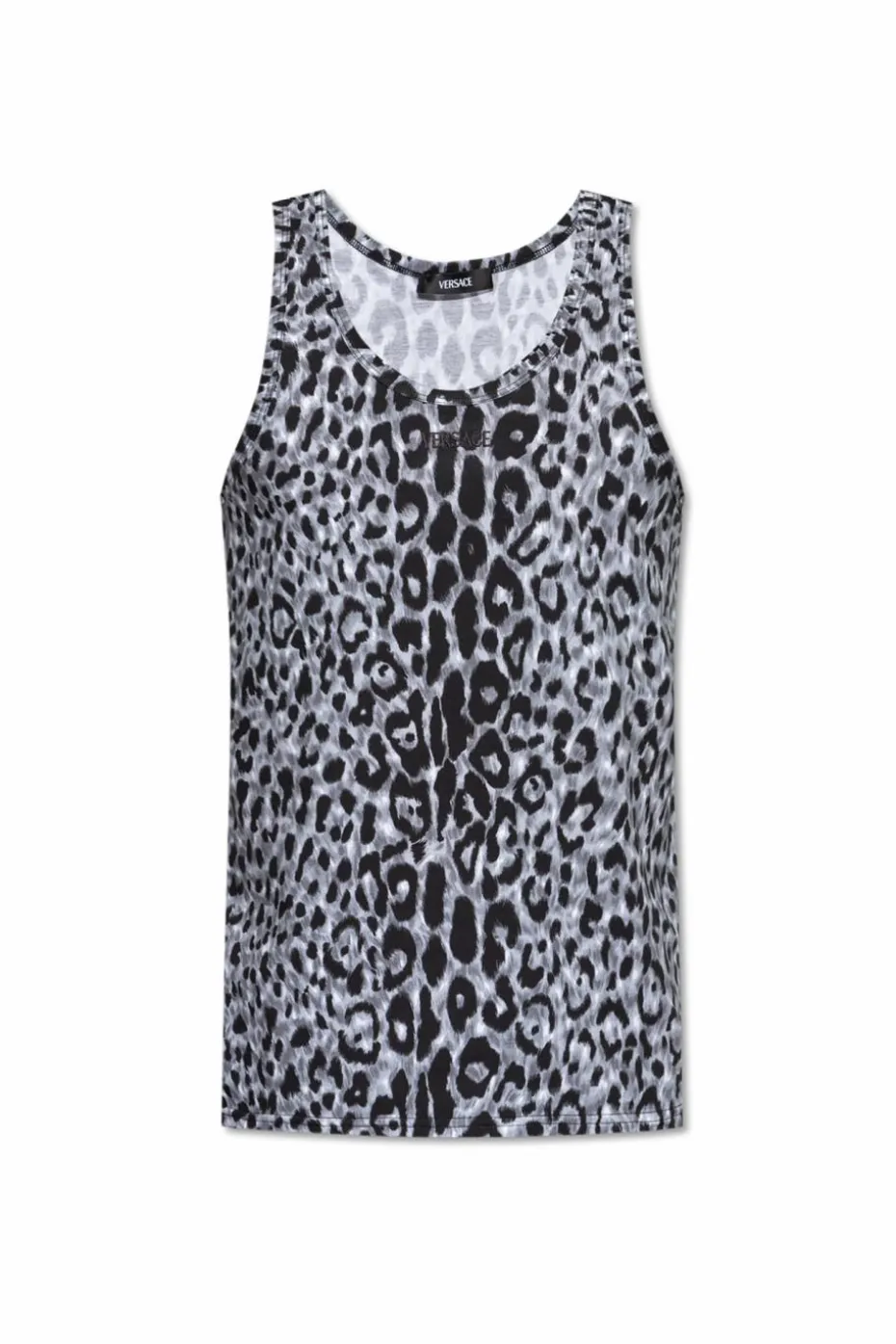 Versace SZARY Top z motywem zwierzęcym
