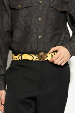 Versace ŻÓŁTY Dwustronny pasek