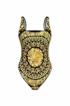 Versace ŻÓŁTY Jednoczęściowy kostium kąpielowy