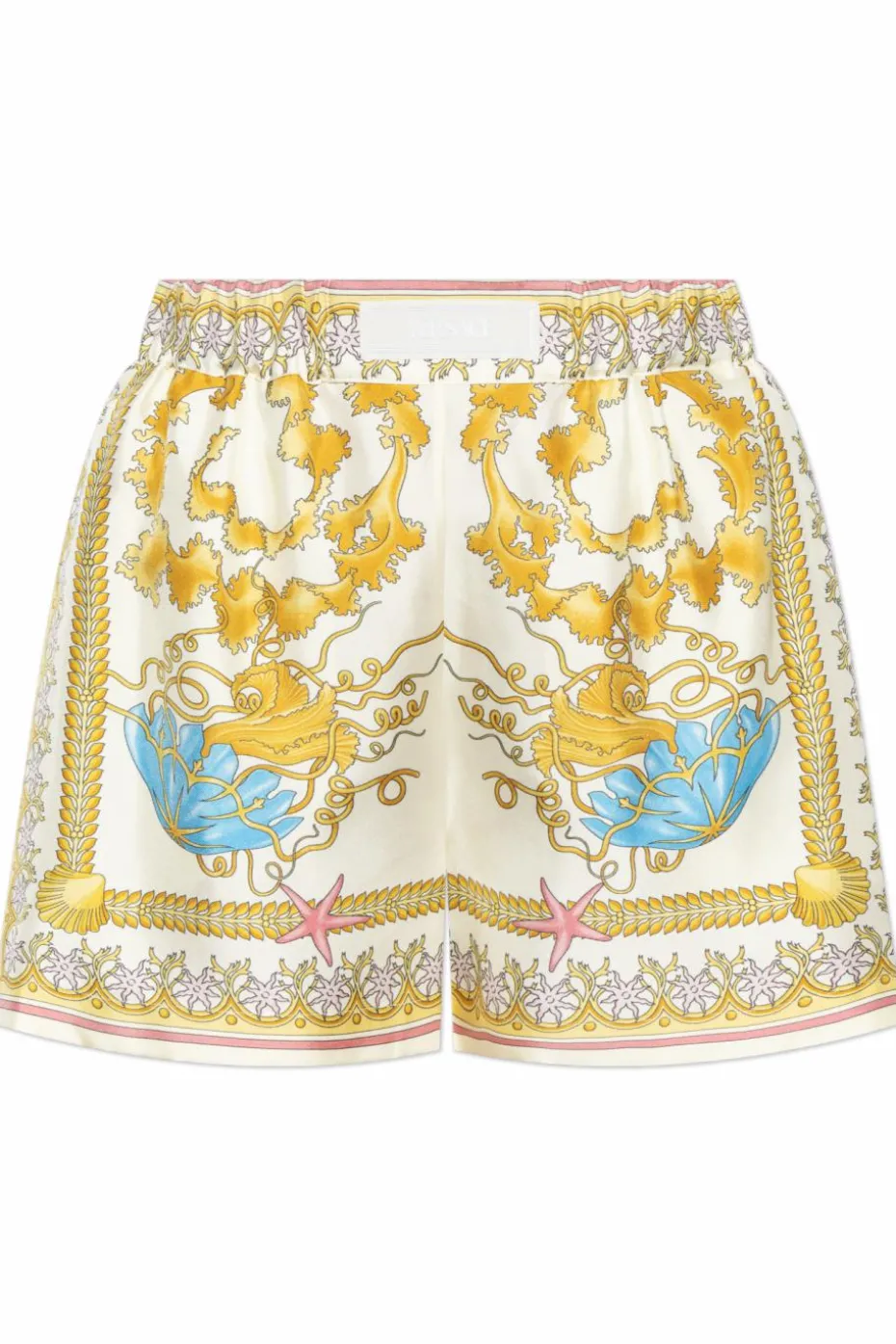 Versace ŻÓŁTY Jedwabne szorty