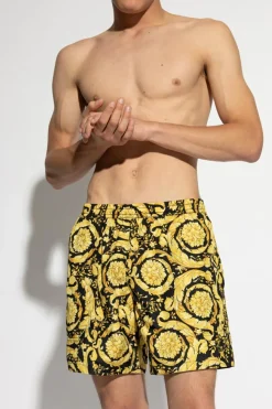 Versace ŻÓŁTY Szorty kąpielowe