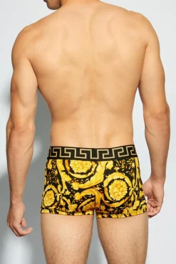 Versace ŻÓŁTY Wzorzyste bokserki