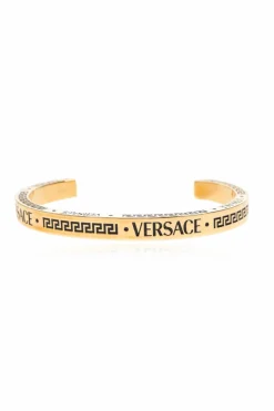 Versace ZŁOTY Bransoleta z wygrawerowanym logo