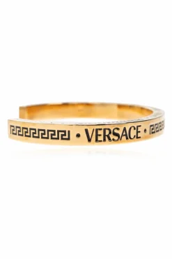 Versace ZŁOTY Bransoleta z wygrawerowanym logo