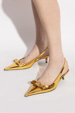 Versace ZŁOTY Buty na obcasie