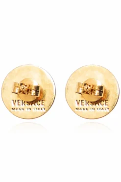 Versace ZŁOTY Kolczyki z motywem głowy Meduzy