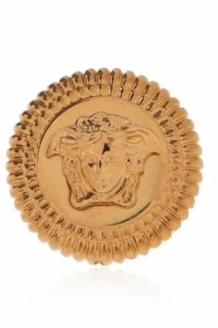 Versace ZŁOTY Okrągłe kolczyki