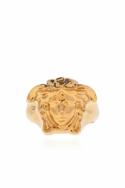 Versace ZŁOTY Pierścień z głową Meduzy