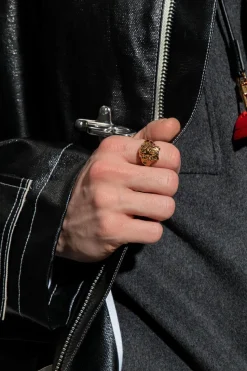 Versace ZŁOTY Pierścień z głową Meduzy