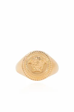 Versace ZŁOTY Pierścień z głową Meduzy