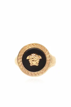 Versace ZŁOTY Pierścień z głową Meduzy