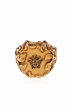 Versace ZŁOTY Pierścień z motywem głowy Meduzy