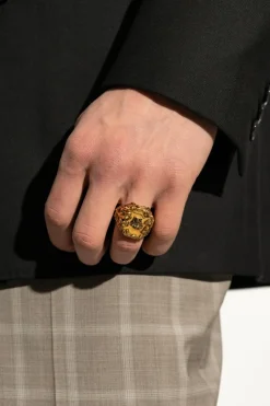 Versace ZŁOTY Pierścień z motywem głowy Meduzy