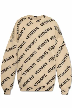 VETEMENTS beżowy Sweter z logo
