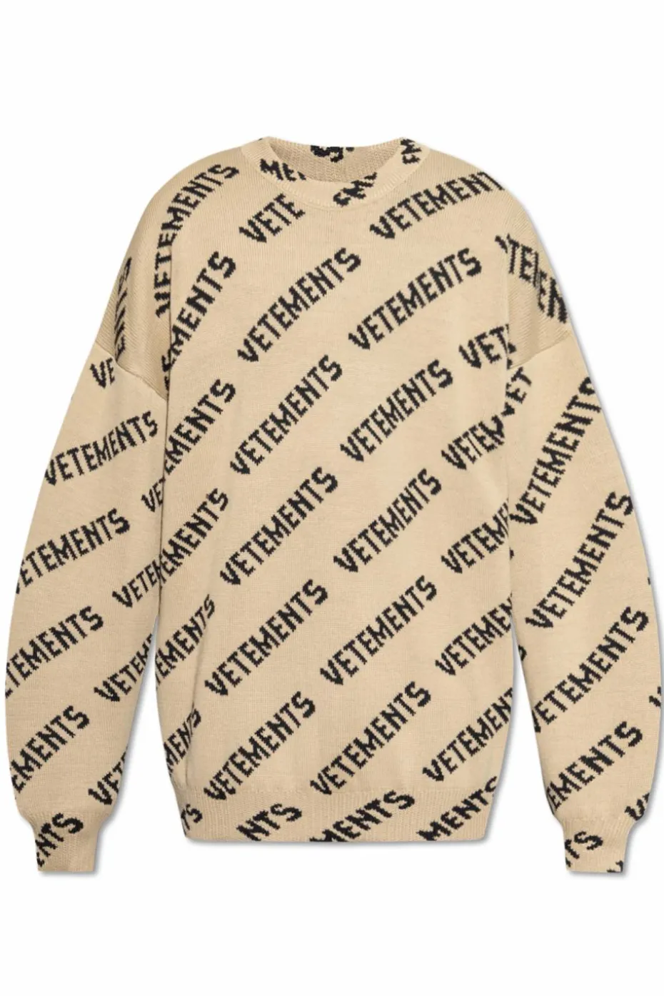 VETEMENTS beżowy Sweter z logo