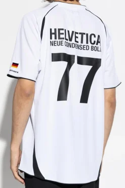 VETEMENTS BIAŁY T-shirt typu `oversize`