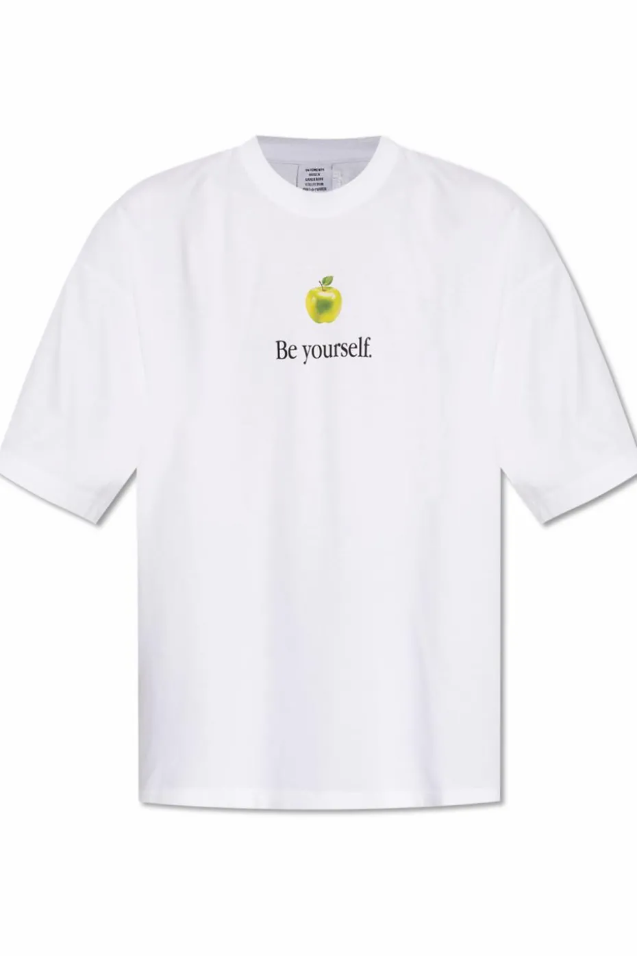 VETEMENTS BIAŁY T-shirt z nadrukiem