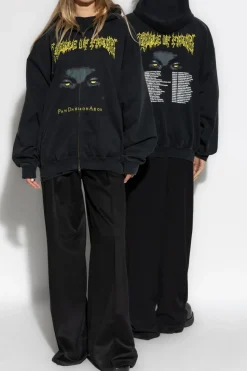 VETEMENTS CZARNY Bluza typu `oversize`