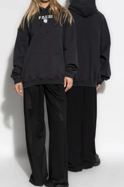 VETEMENTS CZARNY Bluza typu `oversize`