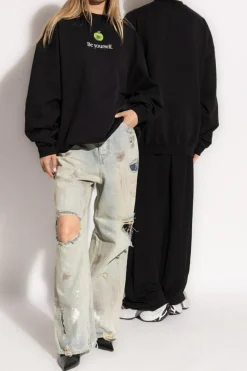 VETEMENTS CZARNY Bluza z nadrukiem