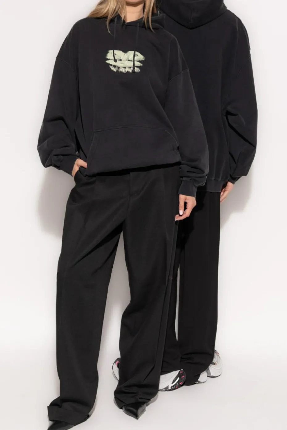 VETEMENTS CZARNY Bluza z nadrukiem