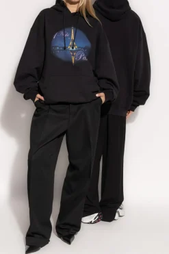 VETEMENTS CZARNY Bluza z nadrukiem