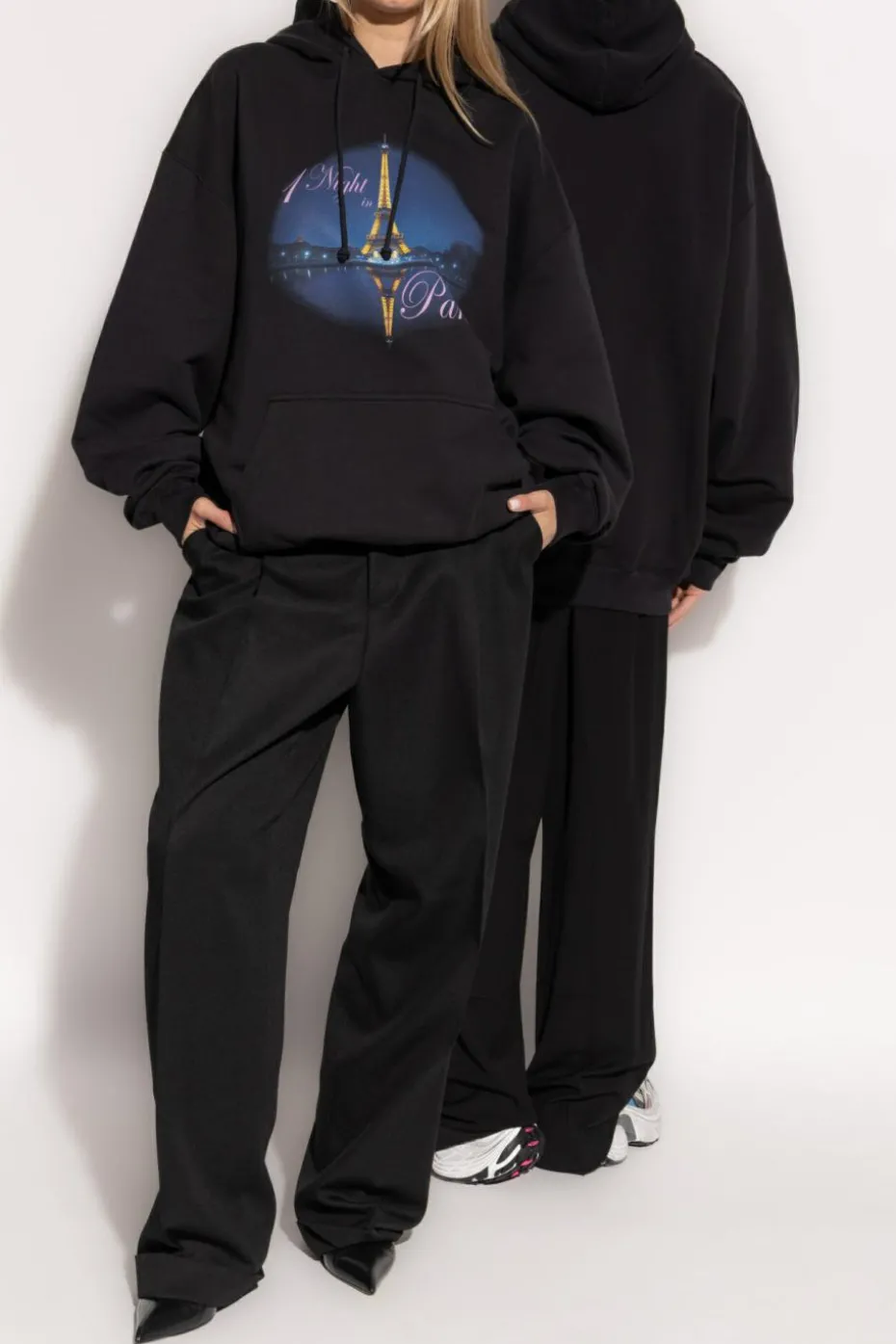VETEMENTS CZARNY Bluza z nadrukiem