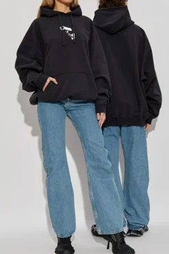 VETEMENTS CZARNY Bluza z nadrukiem