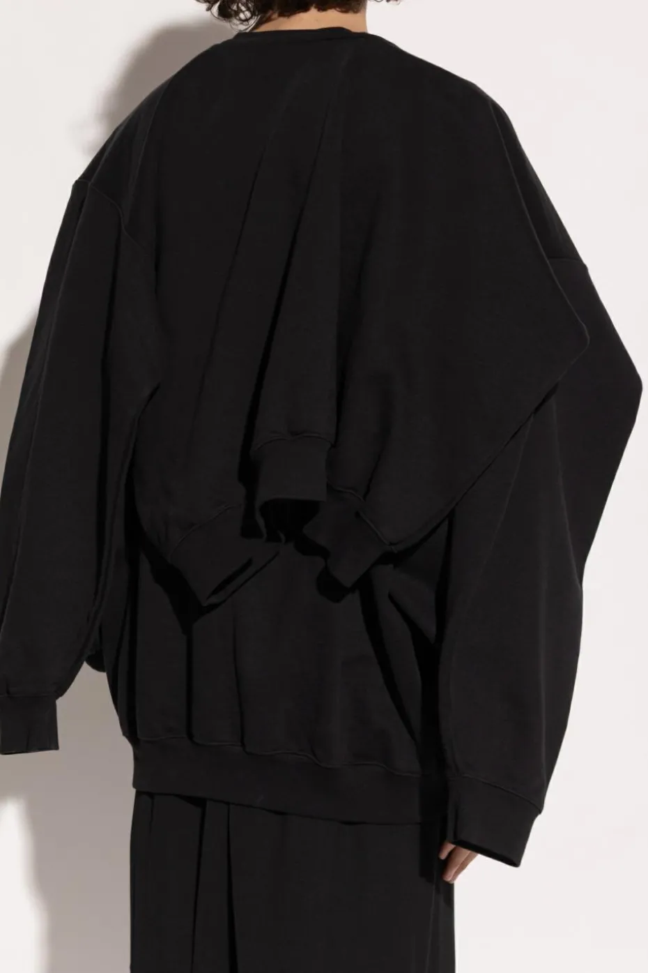 VETEMENTS CZARNY Bluza z dekoracyjnym wykończeniem