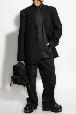 VETEMENTS CZARNY Koszula z logo