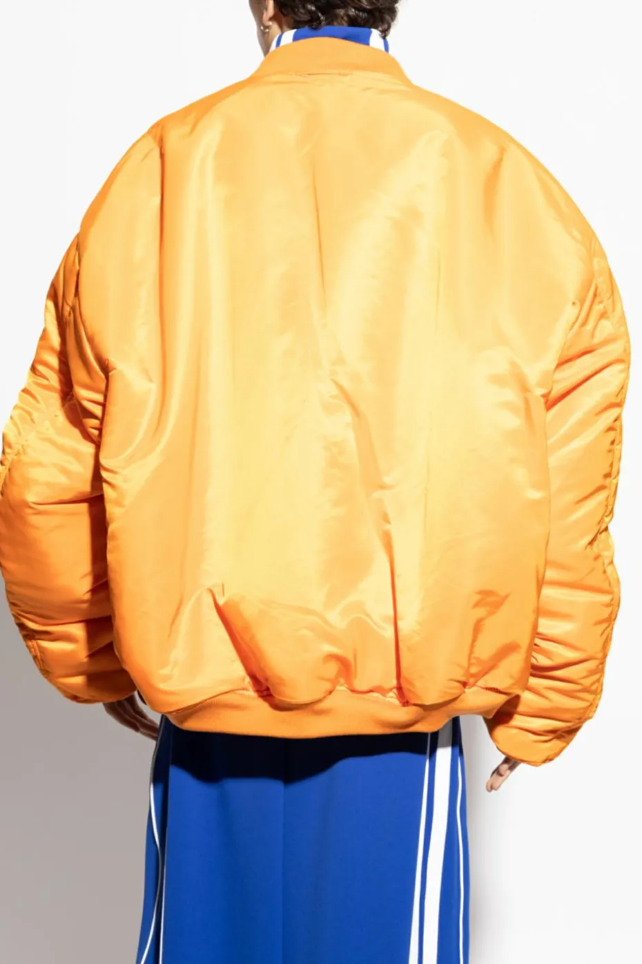 VETEMENTS CZARNY Kurtka skórzana typu `bomber`