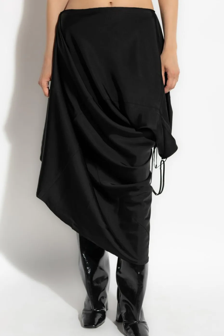 VETEMENTS CZARNY Sukienka z możliwością noszenia jako spódnica
