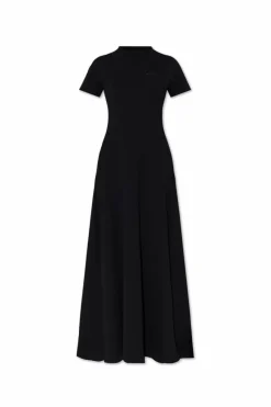 VETEMENTS CZARNY Sukienka z logo