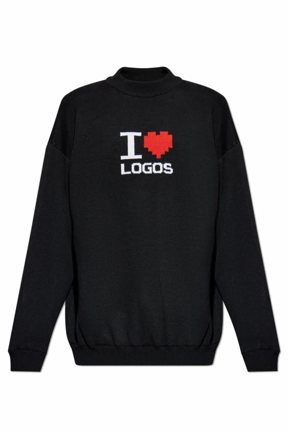 VETEMENTS CZARNY Sweter z logo