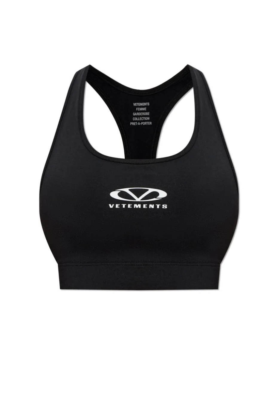 VETEMENTS CZARNY Top treningowy na ramiączkach