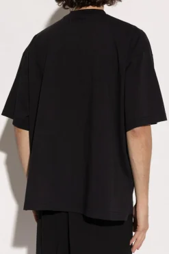 VETEMENTS CZARNY T-shirt z nadrukiem