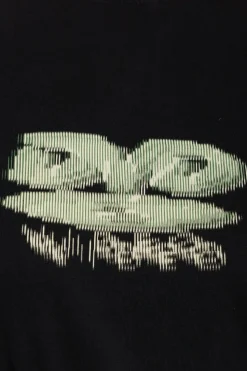 VETEMENTS CZARNY T-shirt z nadrukiem