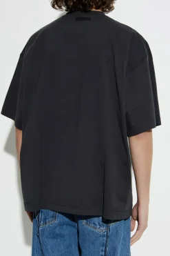 VETEMENTS CZARNY T-shirt z nadrukiem