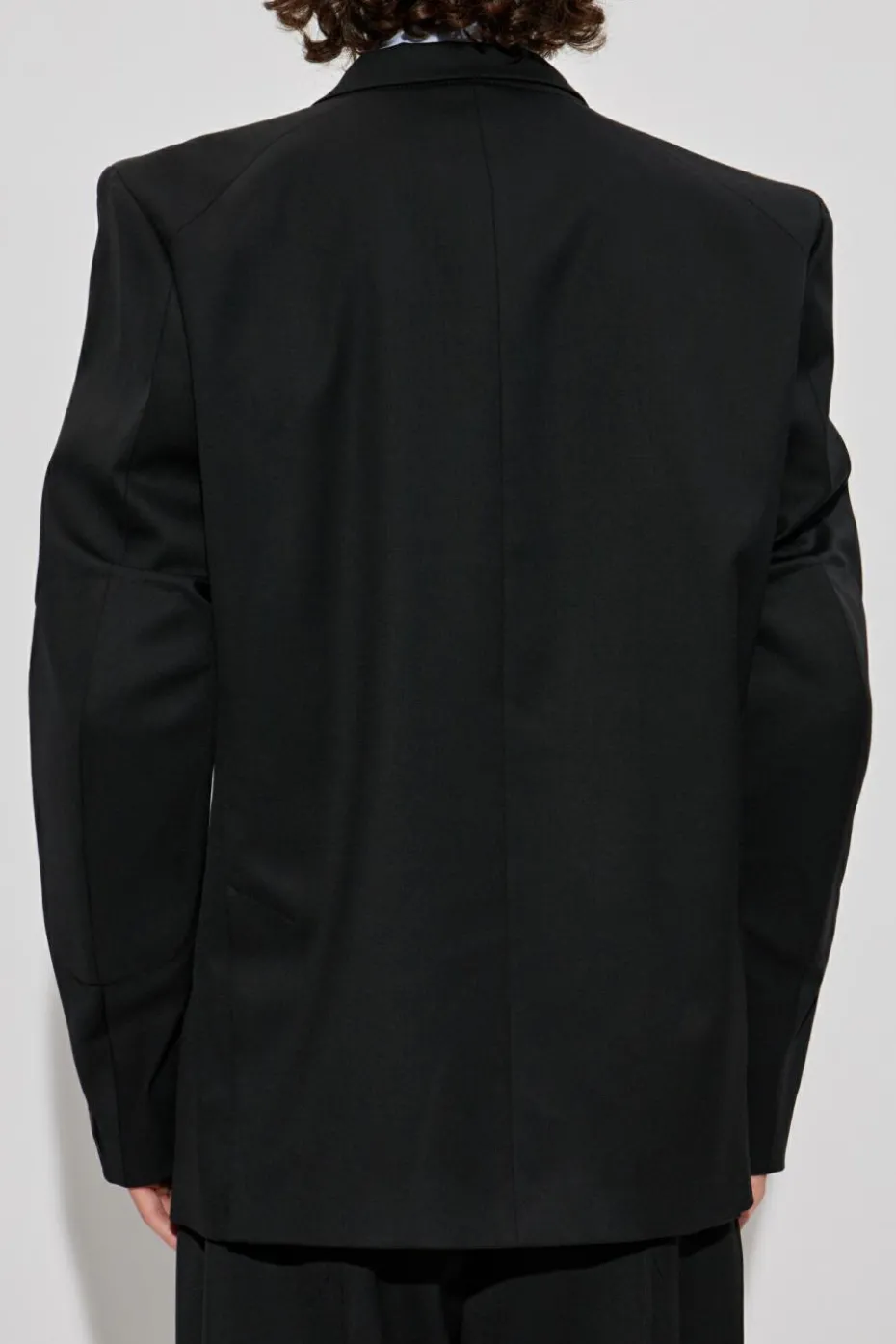 VETEMENTS CZARNY Wełniana marynarka