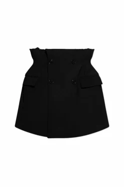 VETEMENTS CZARNY Wełniana spódnica