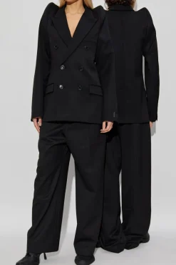 VETEMENTS CZARNY Wełniane spodnie